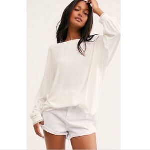 Free People Alpine Ivory Top and Shorts Set